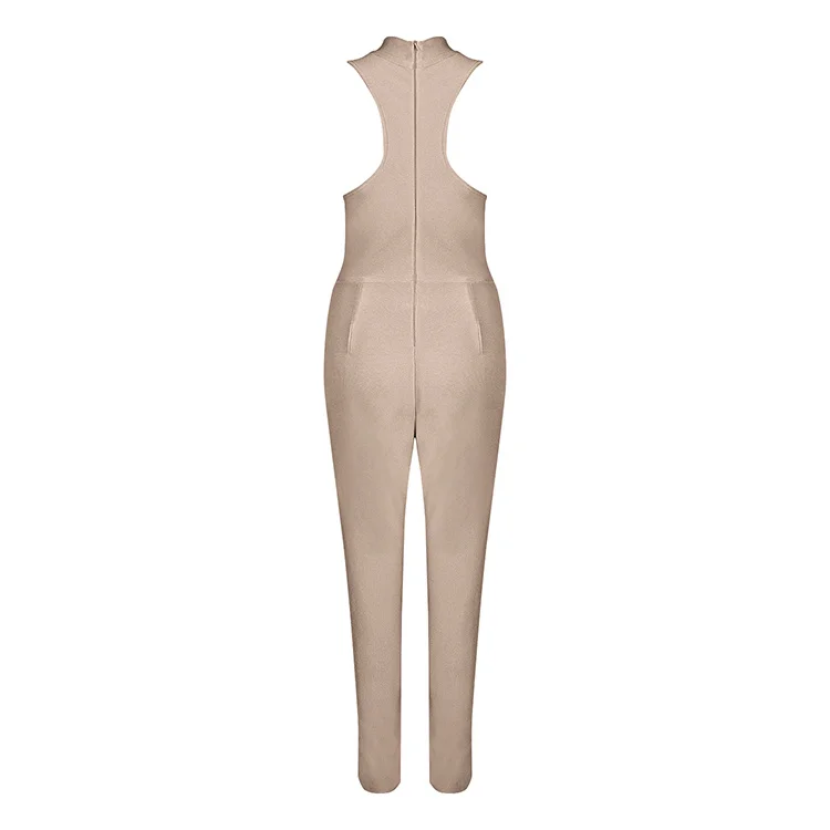 High Quality Celebrity Khaki Pink Sleeveless Bodycon Bandage Jumpsuit Evening Party Jumpsuit
High Quality Celebrity Khaki Pink Sleeveless Bodycon Bandage Jumpsuit Evening Party Jumpsuit