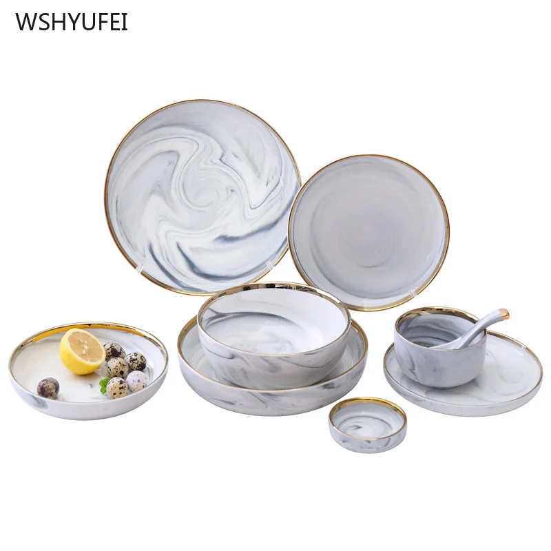 2 Pcs Direct sales Nordic marble painting Phnom Penh ceramic home kitchen storage ceremony wedding banquet steak dessert plate
2 Pcs Direct sales Nordic marble painting Phnom Penh ceramic home kitchen storage ceremony wedding banquet steak dessert plate