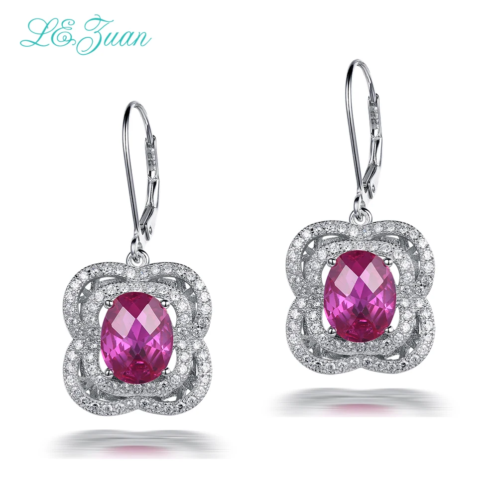 I&zuan 100% 925 Sterling Silver Jewelry Drop Earrings 6.73ct Ruby Pink Stone Cluster Gems Trendiest Earrings For Women E0048-W07
I&zuan 100% 925 Sterling Silver Jewelry Drop Earrings 6.73ct Ruby Pink Stone Cluster Gems Trendiest Earrings For Women E0048-W07