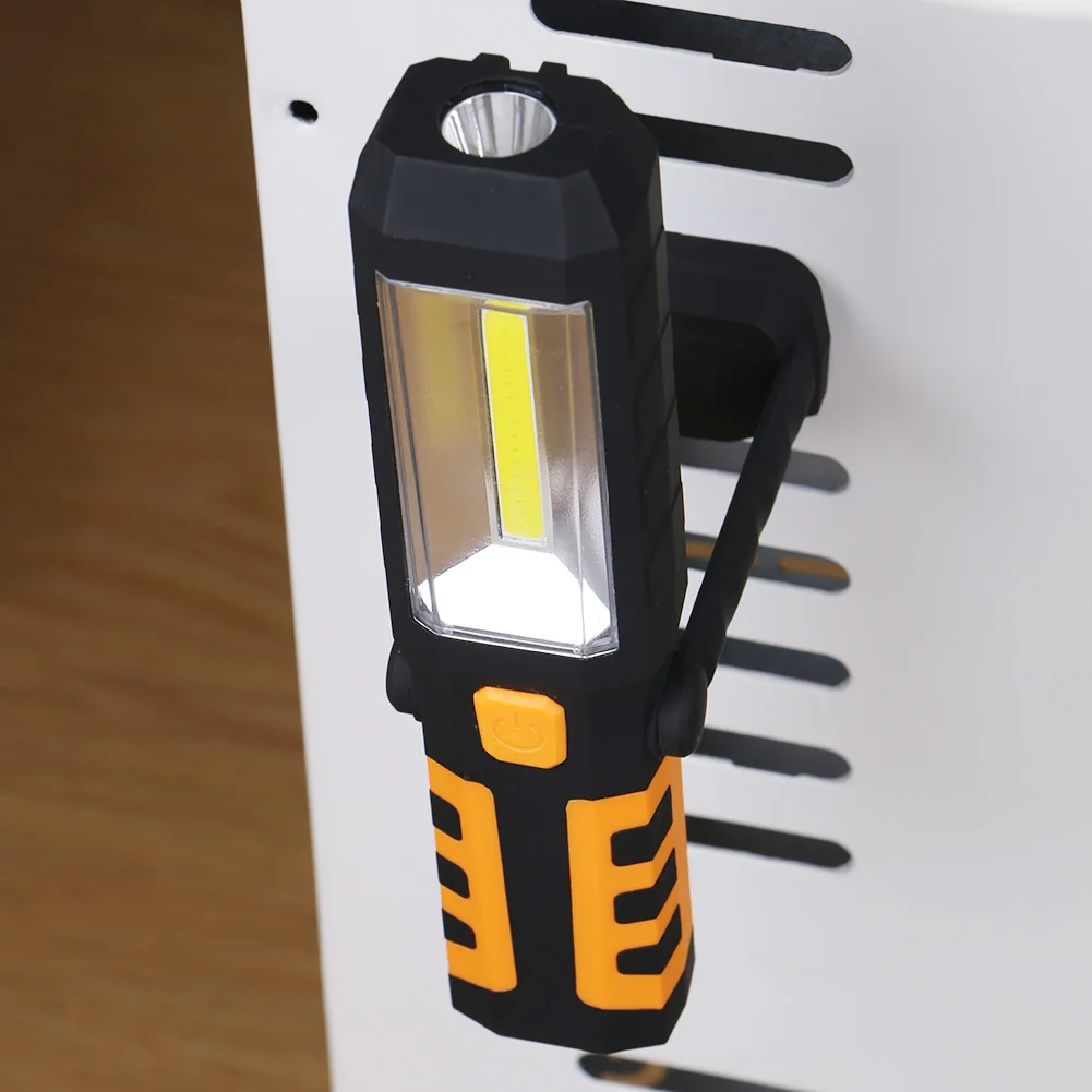 Ultra Bright COB+LED Light Magnetic Flashlight Torch Work Lamp With Magnet Hook for Camping Outdoor Sport Powered By 3*AAA
Ultra Bright COB+LED Light Magnetic Flashlight Torch Work Lamp With Magnet Hook for Camping Outdoor Sport Powered By 3*AAA