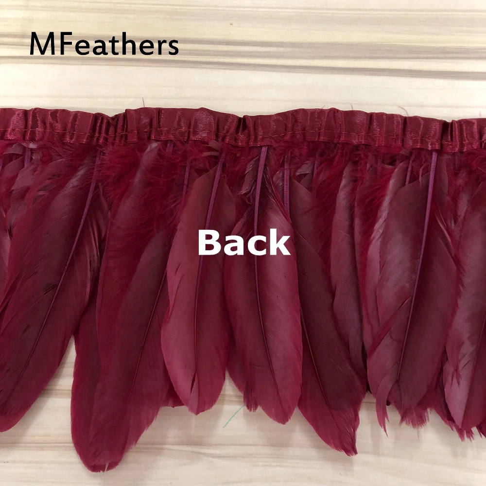 27 colors 15-20cm Goose Feather Trims Dyed Wine Red Geese Feather Ribbons 10 Yards/Lot Feather Fringes Cloth Belt DIY Decorative
27 colors 15-20cm Goose Feather Trims Dyed Wine Red Geese Feather Ribbons 10 Yards/Lot Feather Fringes Cloth Belt DIY Decorative