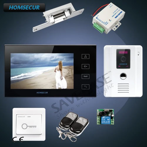HOMSECUR 7 "проводной видео и аудио Домашний домофон с антивандальным дизайном +