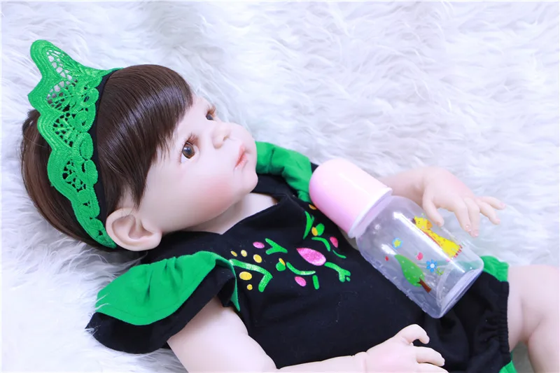 22'' real bebe alive reborn bonecas handmade Lifelike silicone Reborn Baby Doll Girls with Pacifier bottle child gift
22'' real bebe alive reborn bonecas handmade Lifelike silicone Reborn Baby Doll Girls with Pacifier bottle child gift