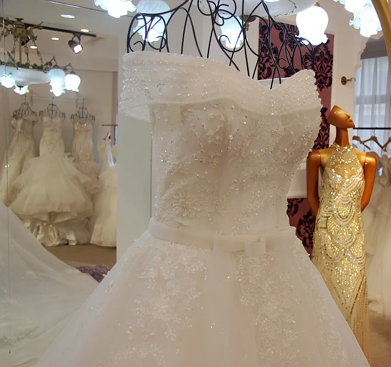 Vestidos de Noiva Luxo 2018 Настоящее фото свадебное платье королевские свадебные платья для