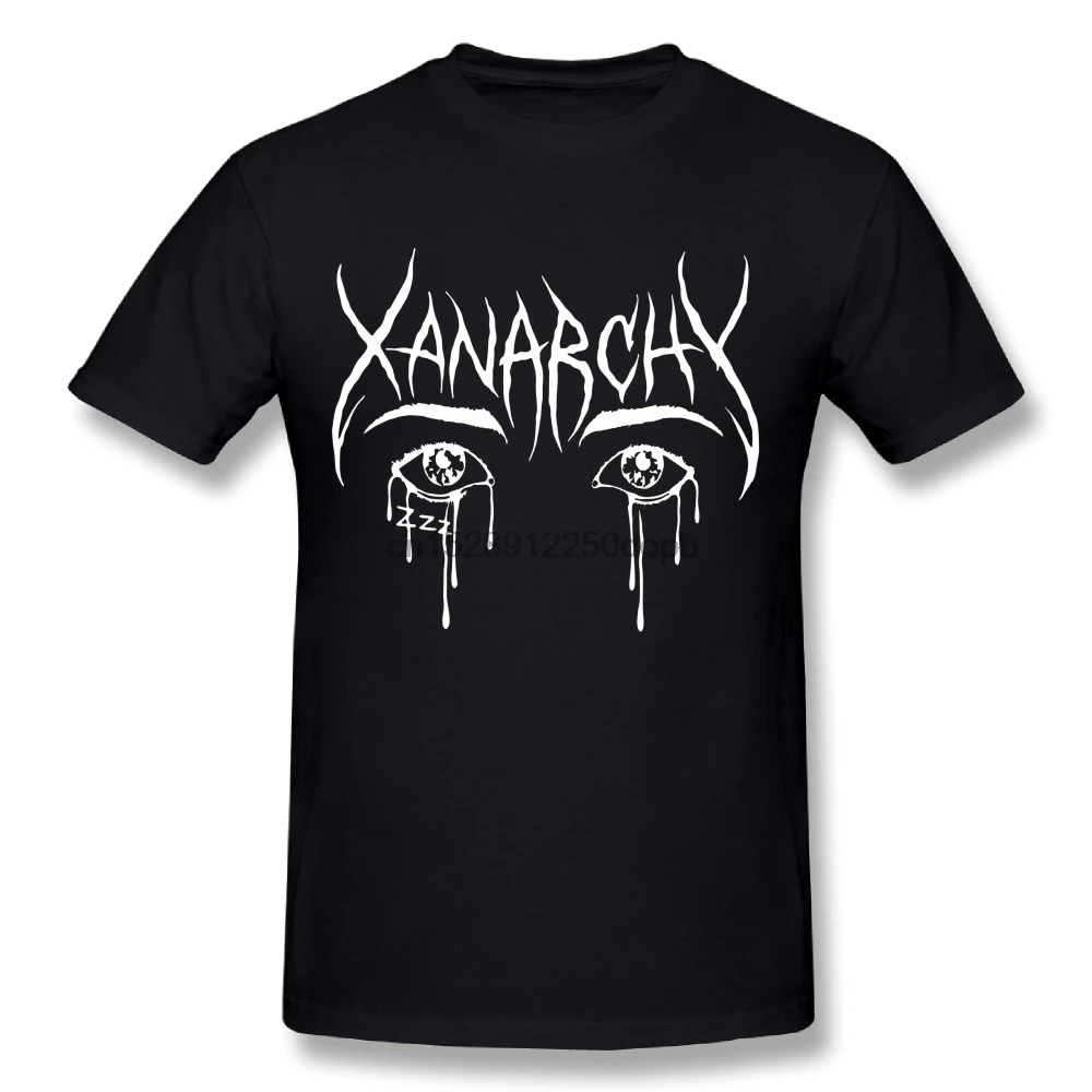 Крутая Мужская футболка Lil Xan Anarchy модные дизайнерские футболки с круглым вырезом