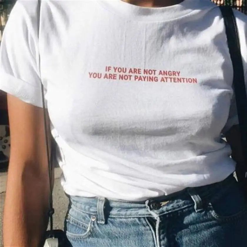 Fashion Short Sleeve Cotton Attention Red Letters Print T-Shirt For Women Harajuku Women Plus Size T-Shirt Female Tumblr Top
Fashion Short Sleeve Cotton Attention Red Letters Print T-Shirt For Women Harajuku Women Plus Size T-Shirt Female Tumblr Top