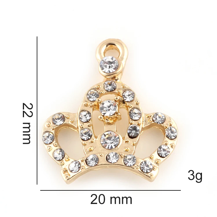 20PCS New Brand Alloy Metal Wedding Crown Charms Crystal Pendant For Handmade Necklace Jewelry
20PCS New Brand Alloy Metal Wedding Crown Charms Crystal Pendant For Handmade Necklace Jewelry