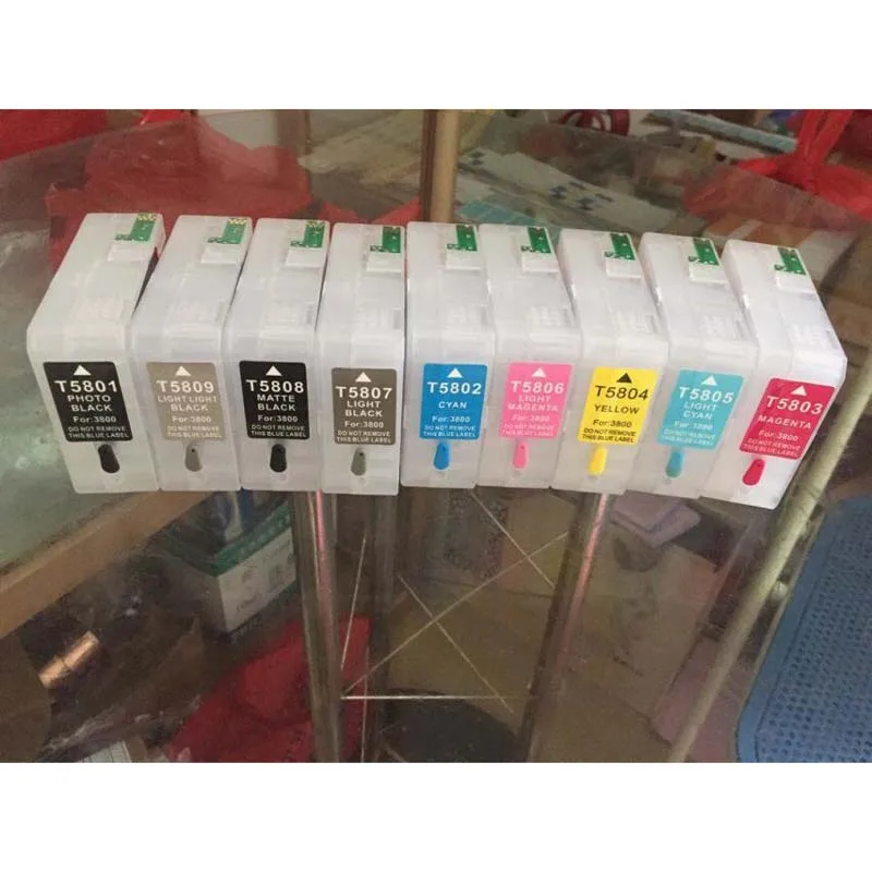 Пустой перезаправляемый картридж Vilaxh T8501 для принтера Epson SureColor P800 sc-p800, T8501 - T8509 с чипом сброса
Пустой перезаправляемый картридж Vilaxh T8501 для принтера Epson SureColor P800 sc-p800, T8501 - T8509 с чипом сброса