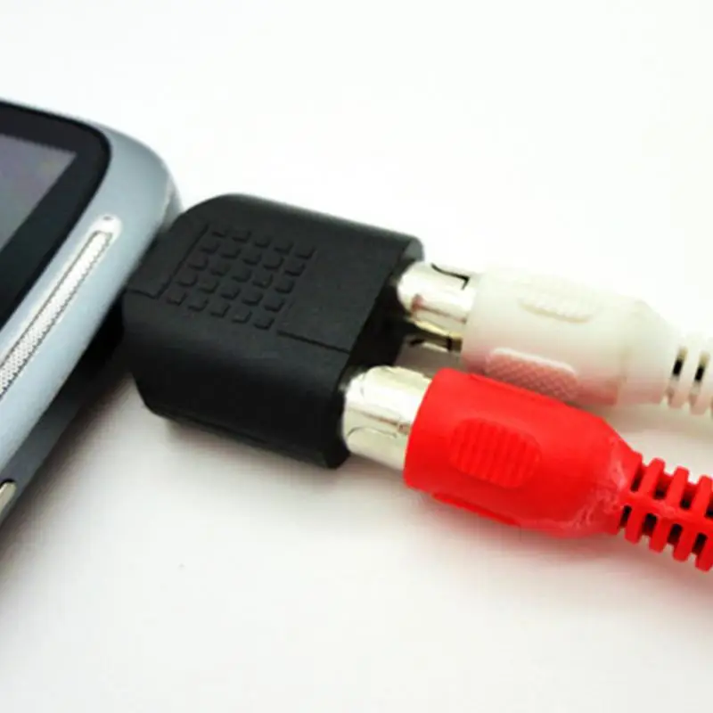 Новый 2RCA Lotus штекер аудио конвертера 3 5 мм разъем на 2 RCA Адаптер двойной Phono Y