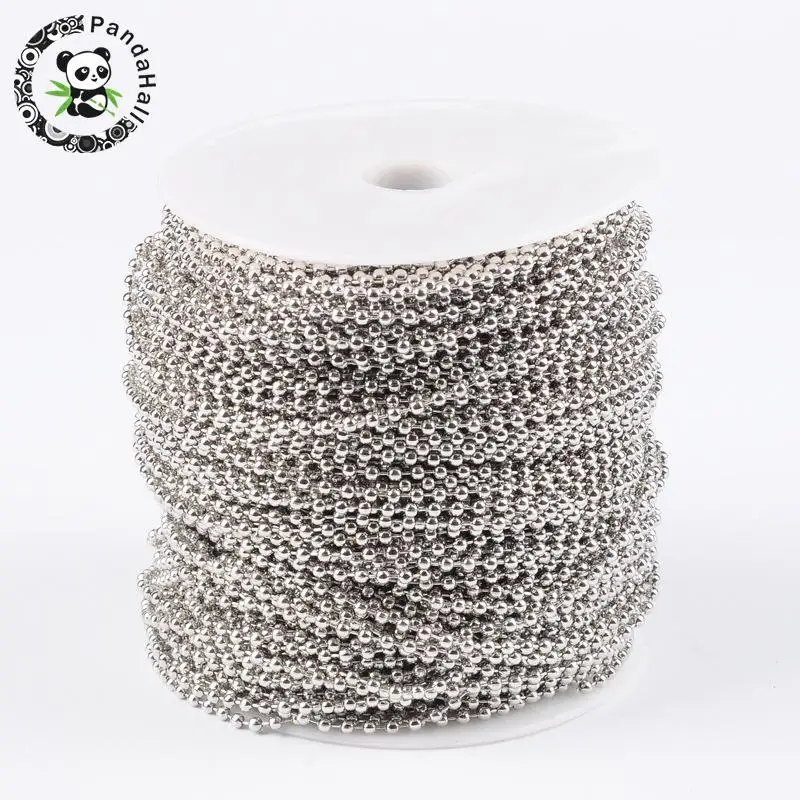 100m/roll Iron Ball Chain 2.4mm Beaded Ball Chain Bulk Jewelry Chains for DIY Necklaces Jewelry Making Supplies Bead: 2.4mm
100m/roll Iron Ball Chain 2.4mm Beaded Ball Chain Bulk Jewelry Chains for DIY Necklaces Jewelry Making Supplies Bead: 2.4mm