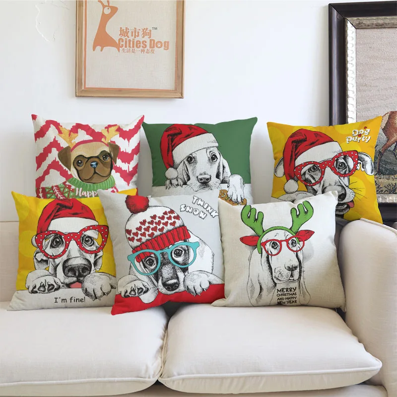 pillow cushion cover Christmas tree gift Animal Pattern printing Pillowcase Pet dog decorative pillows covers almofadas cojines
pillow cushion cover Christmas tree gift Animal Pattern printing Pillowcase Pet dog decorative pillows covers almofadas cojines