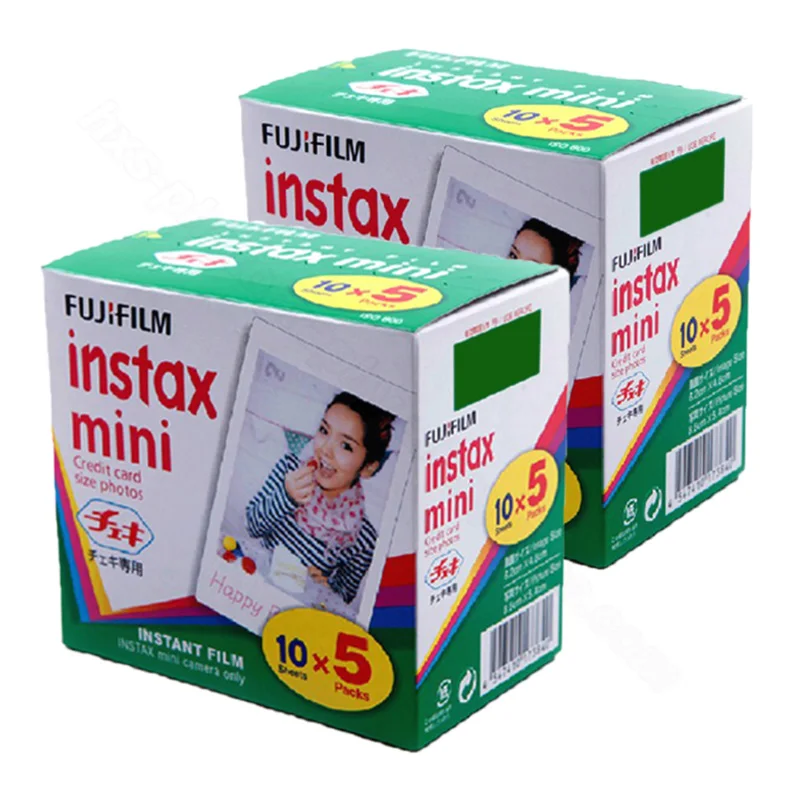 Белая пленка Fujifilm Instax Mini 9 100 листов для мгновенной фотокамеры FUJI 8 + 7s 25 70 90