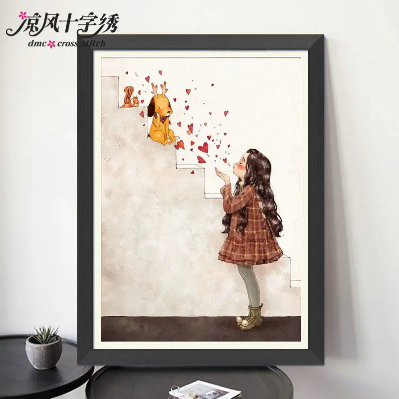 Give you all my love cross stitch kit DMC brand thread animal dog count canvas fabric embroidery handmade needlework
Give you all my love cross stitch kit DMC brand thread animal dog count canvas fabric embroidery handmade needlework