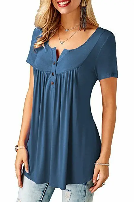 fashion summer Womens polyester Pure color Plain V Neck Ladies Short Sleeve Boyfriend Shirt Dress Tops Plus Size
fashion summer Womens polyester Pure color Plain V Neck Ladies Short Sleeve Boyfriend Shirt Dress Tops Plus Size
