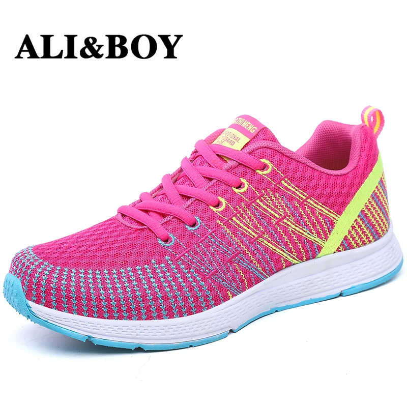 ALIBOY/спортивная обувь для женщин бега basket femme 2017 суперлегкая дышащая Спортивная из