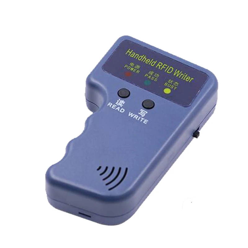 Handheld 125Khz EM4100 RFID Reader Copy Writer Duplicator(T5557/T5577/EM4305)+ 5pcs EM4305 Rewritable ID Keyfobs
Handheld 125Khz EM4100 RFID Reader Copy Writer Duplicator(T5557/T5577/EM4305)+ 5pcs EM4305 Rewritable ID Keyfobs