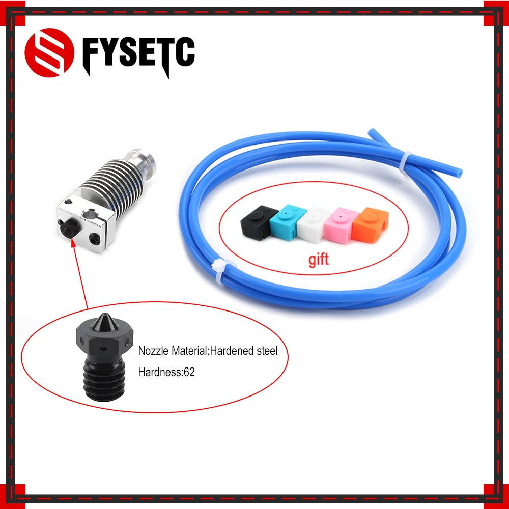 Upgrade HeatSink Extruder Radiator + E3D Hotend Block + Hardened Steel V6 Nozzle + 1M PTFE Tube Teflonto For PT100 Prusa I3 MK3
Upgrade HeatSink Extruder Radiator + E3D Hotend Block + Hardened Steel V6 Nozzle + 1M PTFE Tube Teflonto For PT100 Prusa I3 MK3