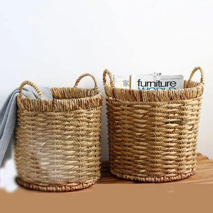 Round Grasshopper Handle Storage Bucket Grass Rope Braided Towel Clothing Storage Debris Finishing Garbage Basket
Round Grasshopper Handle Storage Bucket Grass Rope Braided Towel Clothing Storage Debris Finishing Garbage Basket