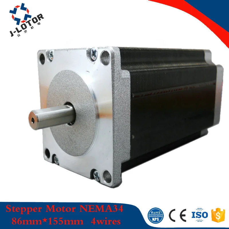 NEMA34 12.2N.m 6A 86mm*155mm 2-Phase 4-Wires Hybrid Stepper Stepping Motor JL86HS155-6004 For Robots Or CNC Automatic Equipment
NEMA34 12.2N.m 6A 86mm*155mm 2-Phase 4-Wires Hybrid Stepper Stepping Motor JL86HS155-6004 For Robots Or CNC Automatic Equipment