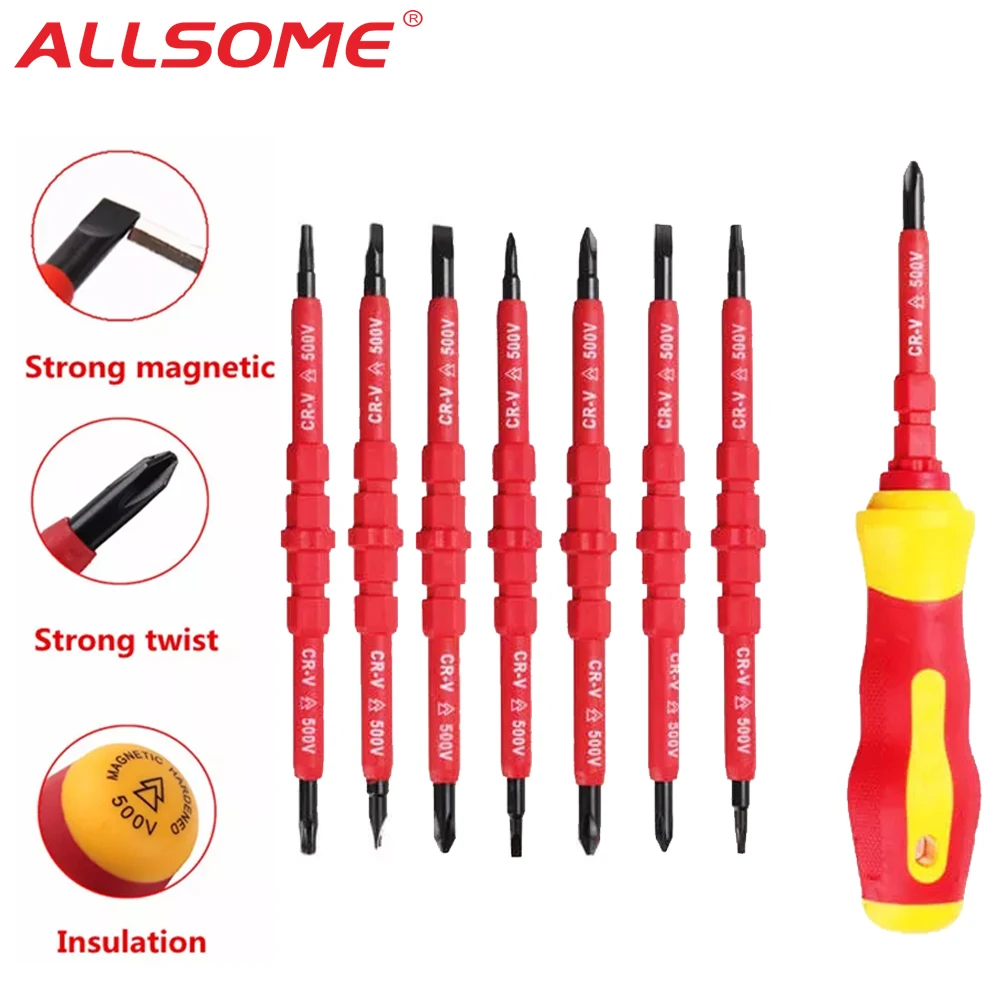 ALLSOME 14 IN 1 Magnetic Screwdriver Set Multi-purpose Electrican insulated Electric Hand Tool Scerwdriver Set Repair Tools
ALLSOME 14 IN 1 Magnetic Screwdriver Set Multi-purpose Electrican insulated Electric Hand Tool Scerwdriver Set Repair Tools