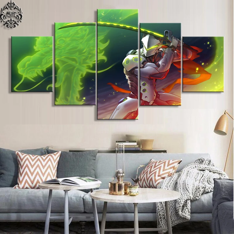 5 Panel Overwatch Genji Game Canvas Printed Painting For Living Room Wall Art Decor HD Picture Artworks Modern Poster
5 Panel Overwatch Genji Game Canvas Printed Painting For Living Room Wall Art Decor HD Picture Artworks Modern Poster