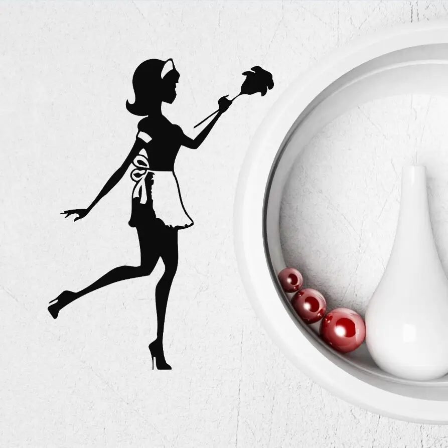 Vinyl Wall Decal Housekeeper Cleaning Lady Wall Sticker Home Decoration Home Hostess Woman Wallpaper Removable Wall Decal AY872
Vinyl Wall Decal Housekeeper Cleaning Lady Wall Sticker Home Decoration Home Hostess Woman Wallpaper Removable Wall Decal AY872