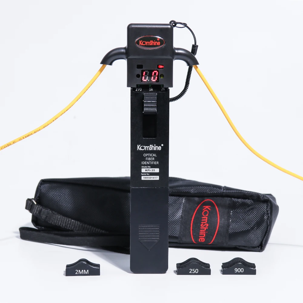 KomShine KFI-35 Optical Fiber Identifier Equal to JDSU FI60/Noyes OFI400C Fiber Identifier, 4 adapters of 0.25, 0.9, 2.0 and 3.0
KomShine KFI-35 Optical Fiber Identifier Equal to JDSU FI60/Noyes OFI400C Fiber Identifier, 4 adapters of 0.25, 0.9, 2.0 and 3.0