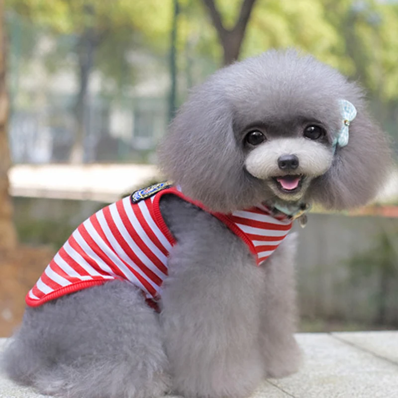 Hot Selling Summer Dog Vest Shirt Clothes Coat Pet Cat Puppy 100%Cotton Breathable Striped Vests Clothing For Dogs Costumes
Hot Selling Summer Dog Vest Shirt Clothes Coat Pet Cat Puppy 100%Cotton Breathable Striped Vests Clothing For Dogs Costumes