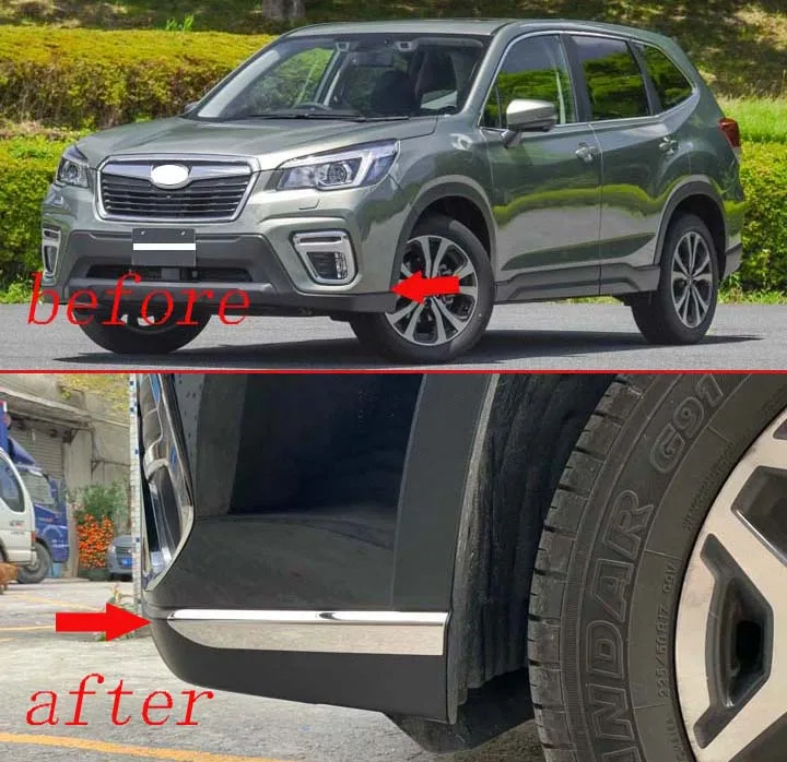 Защита переднего бампера из нержавеющей стали для Subaru Forester SK 2018 2019 декоративные