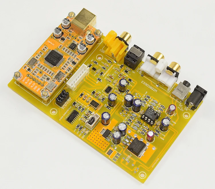 ES9038Q2M stereo mobile audio DAC decoder board Support Fiber Coaxial USB IIS 32-bit Input Three-way Convert XMOS-XU208 / SA9227
ES9038Q2M stereo mobile audio DAC decoder board Support Fiber Coaxial USB IIS 32-bit Input Three-way Convert XMOS-XU208 / SA9227
