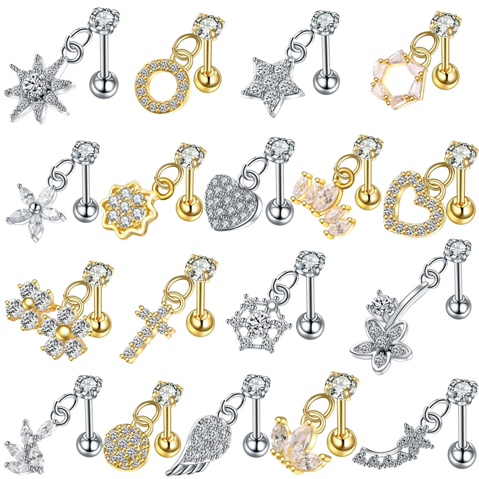 1PC Steel Ear Tragus Cartilage Piercings Helix Piercings Dangle Conch Lobe Earring Barbell Ear Studs Piercing Orelha Cartilagem
1PC Steel Ear Tragus Cartilage Piercings Helix Piercings Dangle Conch Lobe Earring Barbell Ear Studs Piercing Orelha Cartilagem