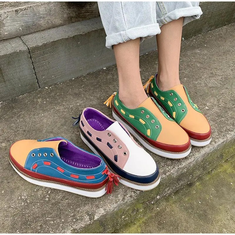 HEE GRAND dr. Martens/Для женщин слипоны обувь на плоской подошве с кисточками женские