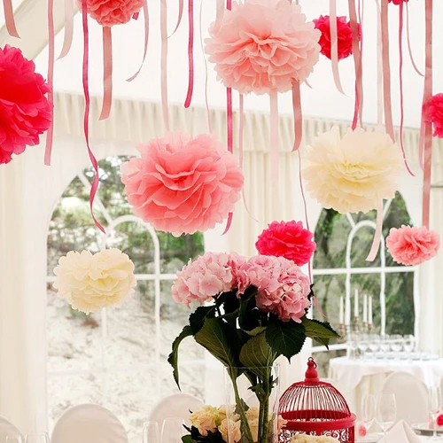 5 шт. бумажные помпоны ручной работы 6 дюймов (15 см)|flower decoration pictures|flower for cakedecorative