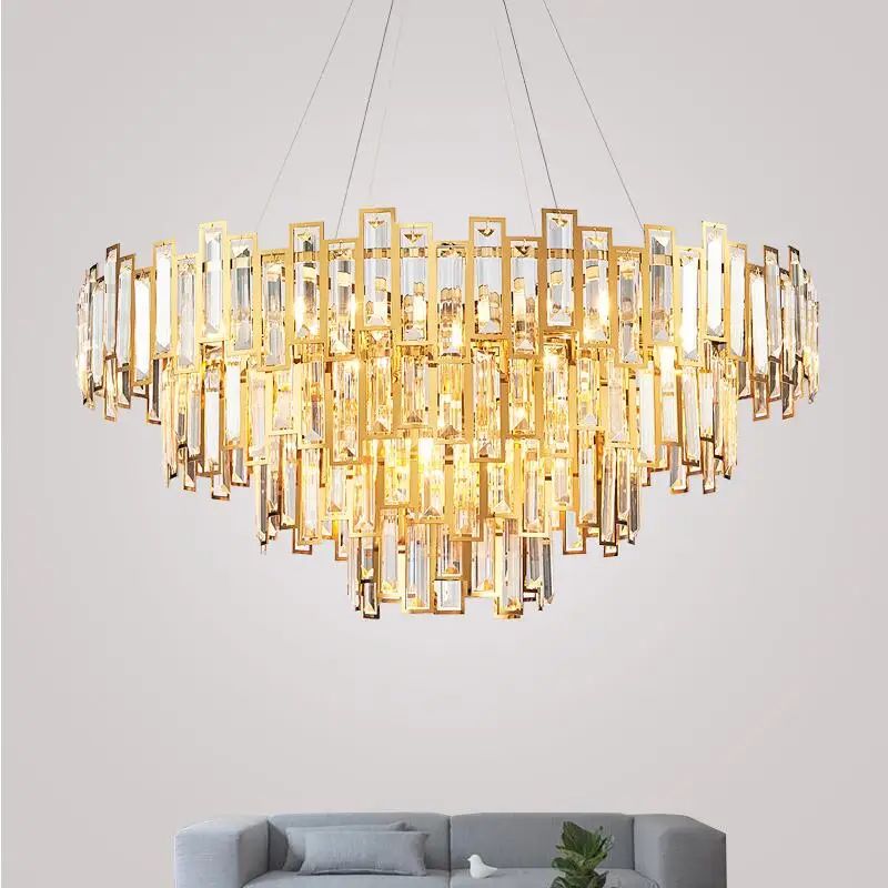 Modern crystal chandeliers stainless steel living room dining room lights gold luxury bedroom lights round light luxury LED lamp
Modern crystal chandeliers stainless steel living room dining room lights gold luxury bedroom lights round light luxury LED lamp