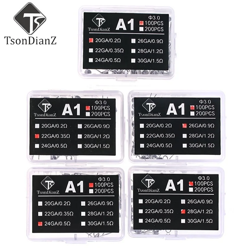 100 шт. Tsondianz A1 предварительно спиральный 20-28ga Е-сигарета RDA пульверизатор УИК провод катушки A1 готовые катушки сопротивление нагревательного...
100 шт. Tsondianz A1 предварительно спиральный 20-28ga Е-сигарета RDA пульверизатор УИК провод катушки A1 готовые катушки сопротивление нагревательного...