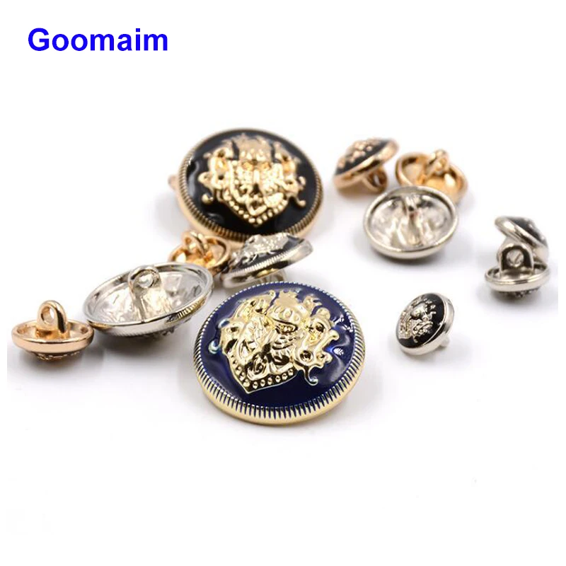 100pcs fashion British style double lion ladies' grament metal buttons eco-friendly overcoat sewing buttons for suit pants
100pcs fashion British style double lion ladies' grament metal buttons eco-friendly overcoat sewing buttons for suit pants