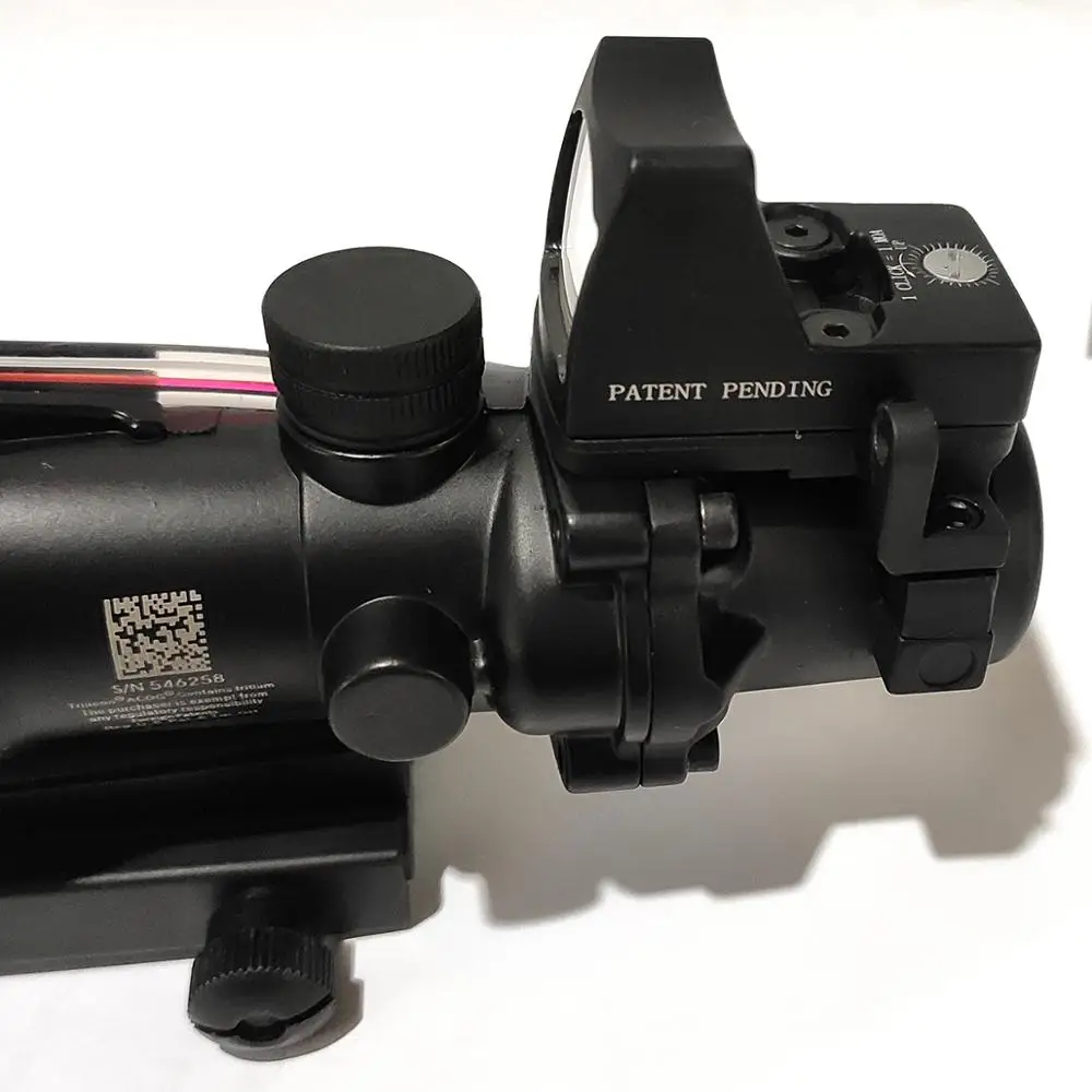 ACOG Тактический 4X32 прицел реальный зеленый/красный источник волокна для винтовки