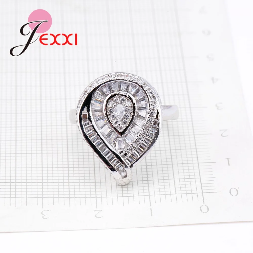 925 Sterling Silver Rings For Women Droplet With Micro CZ Cute Lovers Gift Fashion Accessory Wedding Anniversary Rings 
925 Sterling Silver Rings For Women Droplet With Micro CZ Cute Lovers Gift Fashion Accessory Wedding Anniversary Rings