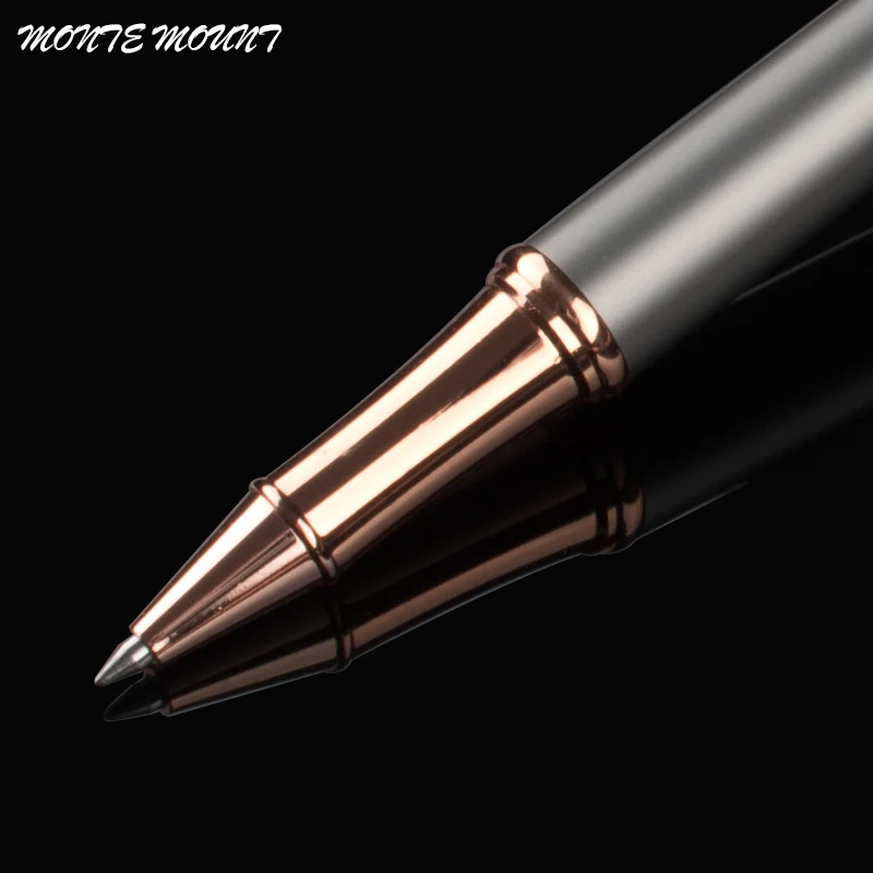 

Iron gray and rose gold Stripes Broad Nib roller ball pen Stationery School&Office Writing Pen