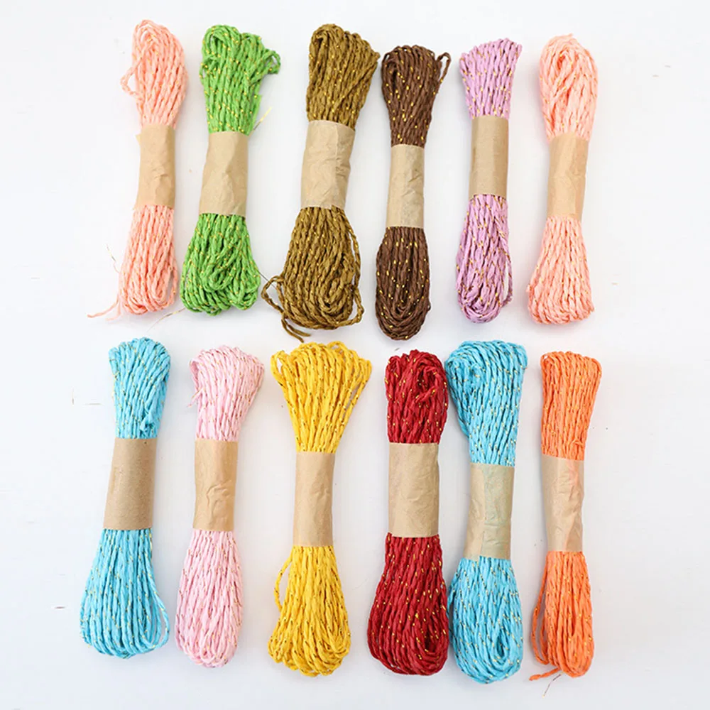10M/Bundle 12 Colors Mix Rope Lafite Grass Paper Rope For DIY Gift Box Gift Decoration Material Braided String Craft Accessories
10M/Bundle 12 Colors Mix Rope Lafite Grass Paper Rope For DIY Gift Box Gift Decoration Material Braided String Craft Accessories