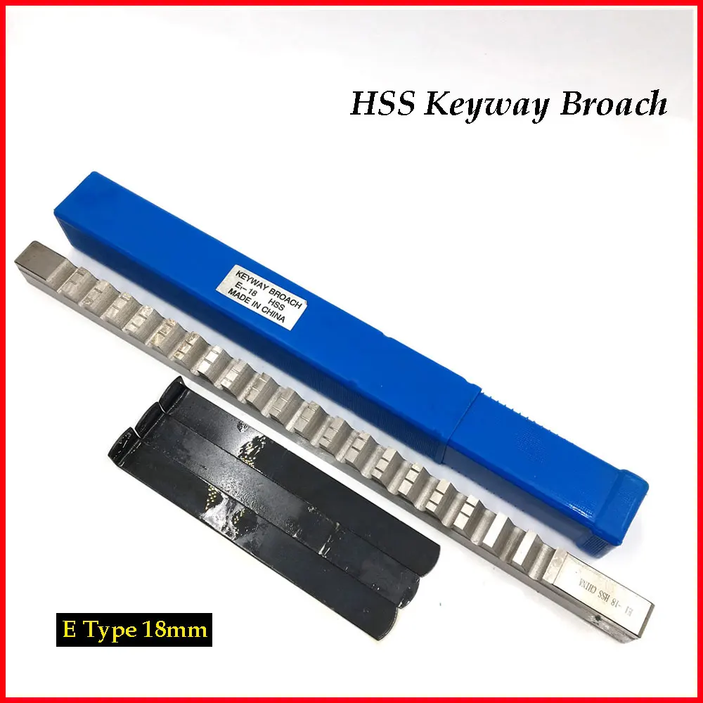 Keyway Broach 18 мм E Push Type HSS метрические размеры с шимами Высокоскоростная сталь CNC
