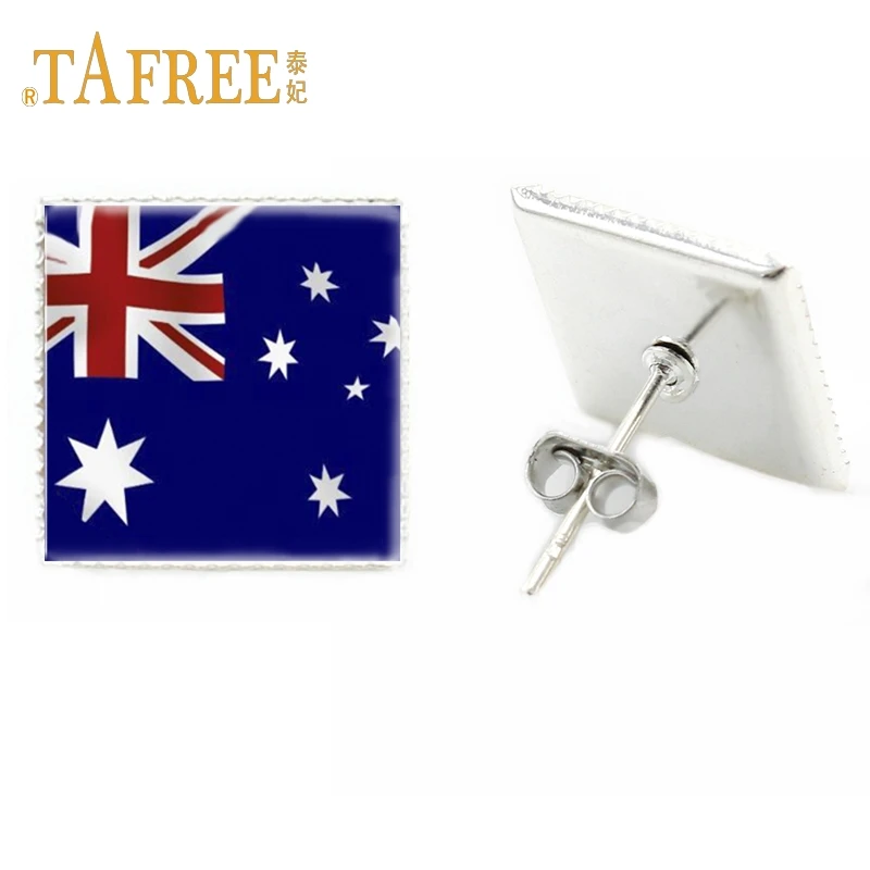 TAFREE countryflag square stud earrings Australia Flag Picture Glass Cabochon New fashion Love my home country jewlery FG08
TAFREE countryflag square stud earrings Australia Flag Picture Glass Cabochon New fashion Love my home country jewlery FG08