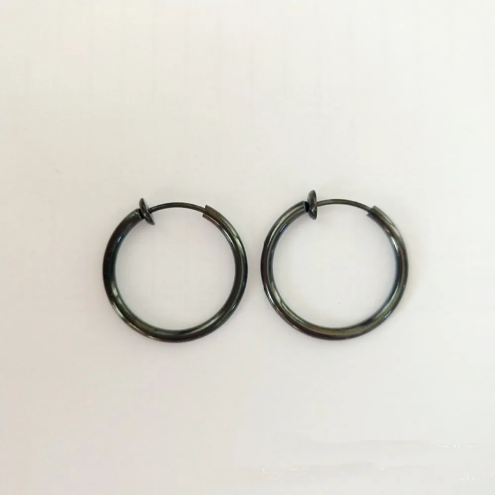 Круглые серьги-Клипсы из нержавеющей стали для мужчин и женщин ювелирные изделия