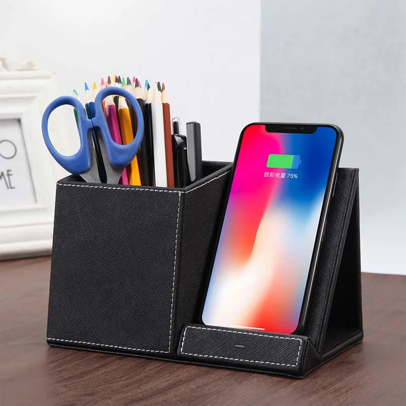 Qi Quick Wireless Phone Charger and Pen Holder Fast Charging Phone for Samsung S8/Note8/Iphone8/plus/IphoneX Phone Charger
Qi Quick Wireless Phone Charger and Pen Holder Fast Charging Phone for Samsung S8/Note8/Iphone8/plus/IphoneX Phone Charger