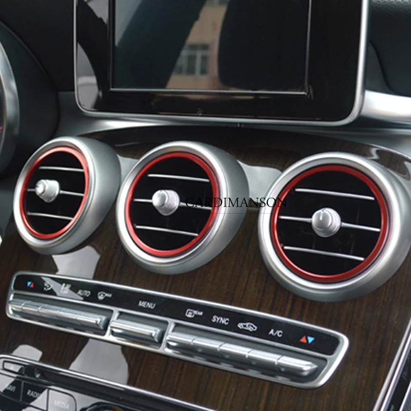 Cardimanson Interior Metal Stickers for Mercedes Benz C GLC Class W205 X253 Air Outlet Decoration Ring Trim Cover Car Styling
Cardimanson Interior Metal Stickers for Mercedes Benz C GLC Class W205 X253 Air Outlet Decoration Ring Trim Cover Car Styling