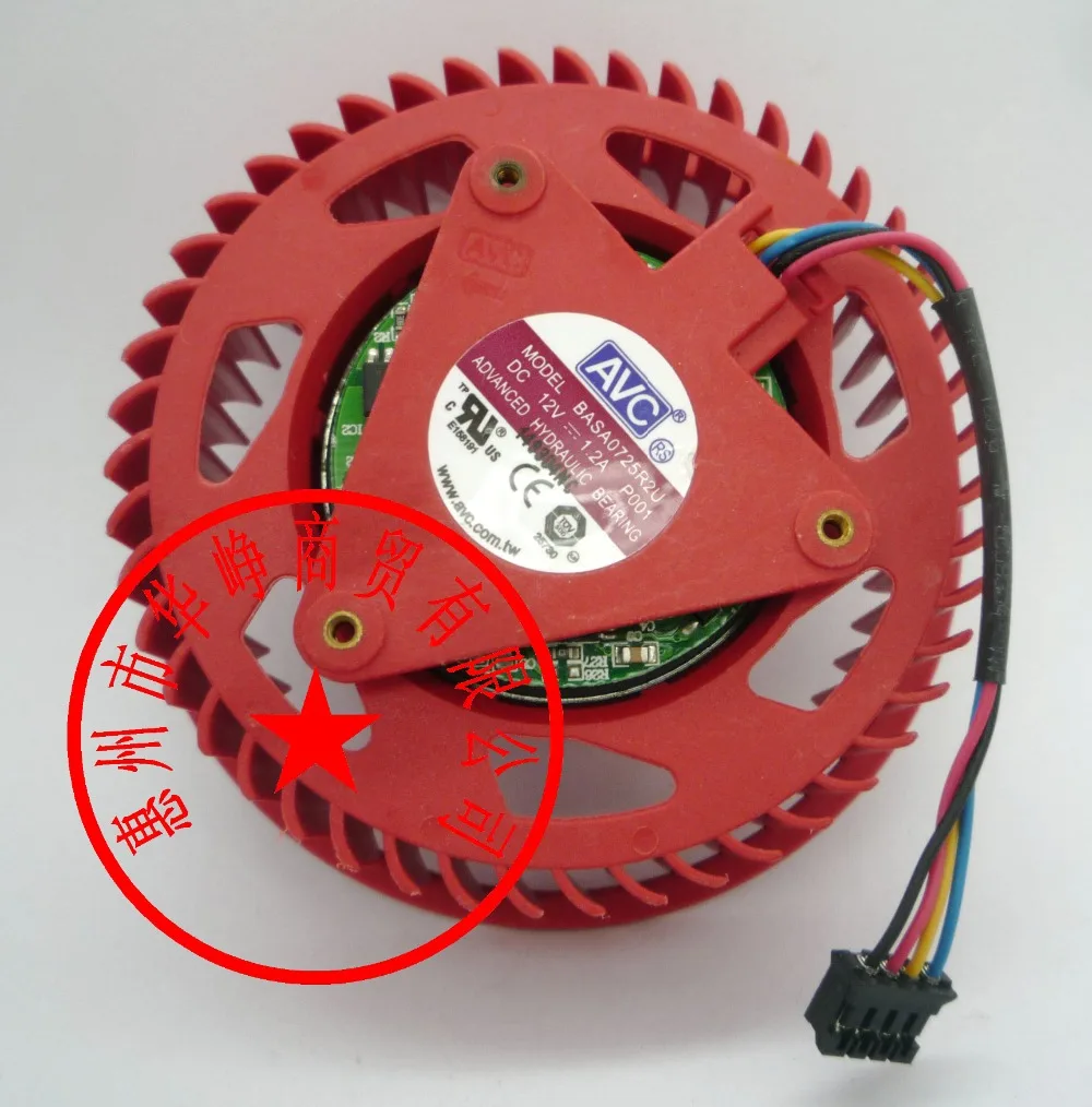 AVC BASA0725R2U 7525 12V 1.2A 75X75X25mm graphics card Cooling fan HD 5870 for HD5970
AVC BASA0725R2U 7525 12V 1.2A 75X75X25mm graphics card Cooling fan HD 5870 for HD5970
