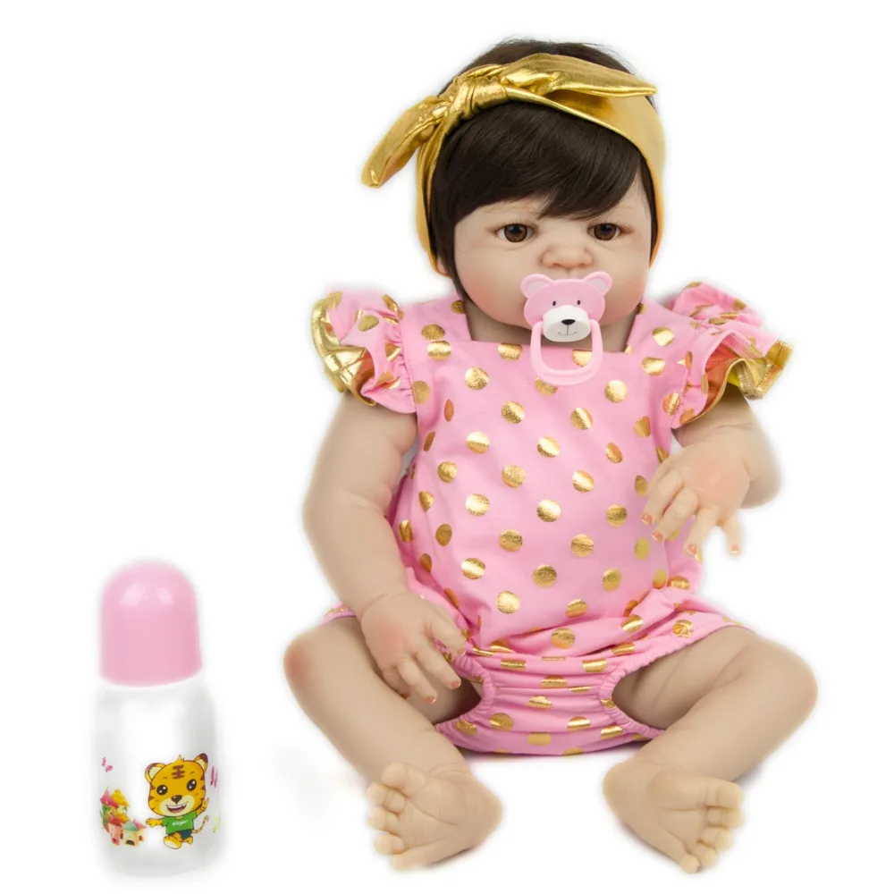 Forrsdor 57cm popular full silicone simulation newborn baby girl Pink clothes golden headband silicone reborn baby dolls
Forrsdor 57cm popular full silicone simulation newborn baby girl Pink clothes golden headband silicone reborn baby dolls