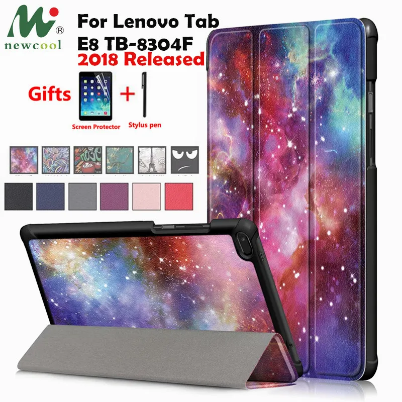 NEWCOOL чехол для lenovo TAB E8 Tablet TB-8304 Тонкий Магнитный 2018 выпущенный окно планшета TB-8304F +