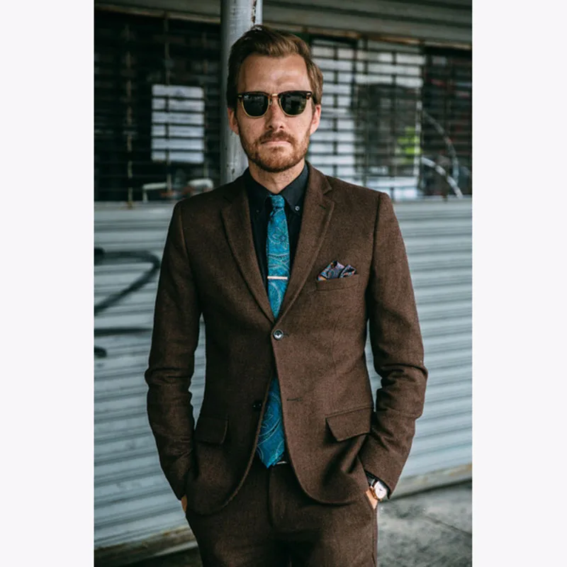 New Brown Tweed Wedding Men Suit Slim Fit 2 Piece Winter Tuxedo Custom Blazer Groom Mens Suits Terno Masculino Jacket+Pant
New Brown Tweed Wedding Men Suit Slim Fit 2 Piece Winter Tuxedo Custom Blazer Groom Mens Suits Terno Masculino Jacket+Pant