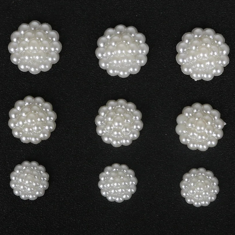 20-200pcs Flat Back Cabochon Imatation Plastic ABS Pearl Flower Ivory Beads for Scrapbook DIY Phone Decoration & Craft Making |